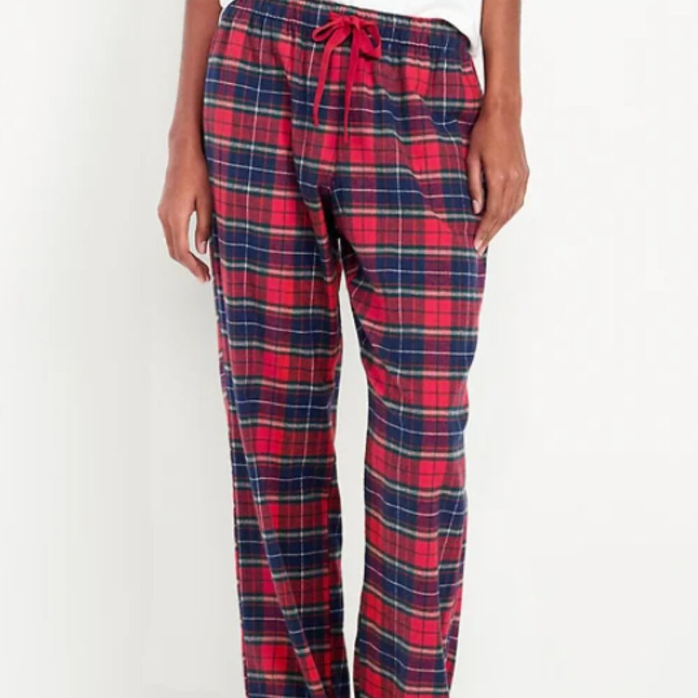 Mid-Rise Women's Tartan Flannel Pajama Pants 2X - Red Sox, Patriots NWT - Picture 4 of 4